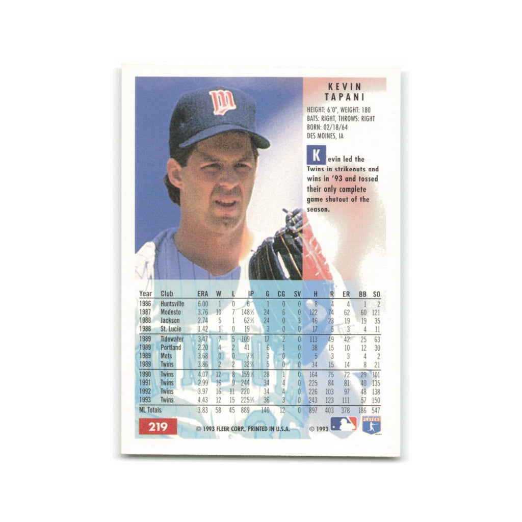 Kevin Tapani 1994 Fleer #219 Minnesota Twins Baseball Card NM