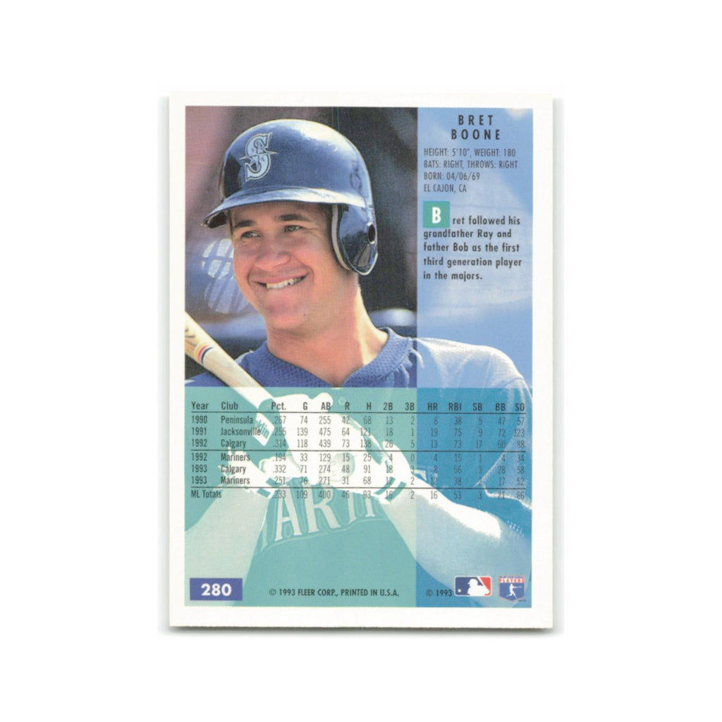 Bret Boone 1994 Fleer #280 Seattle Mariners Baseball Card NM
