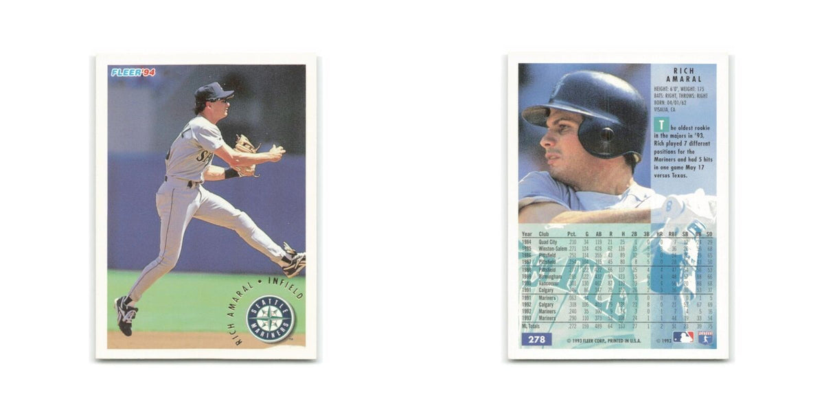 Rich Amaral 1994 Fleer #278 Seattle Mariners Baseball Card NM