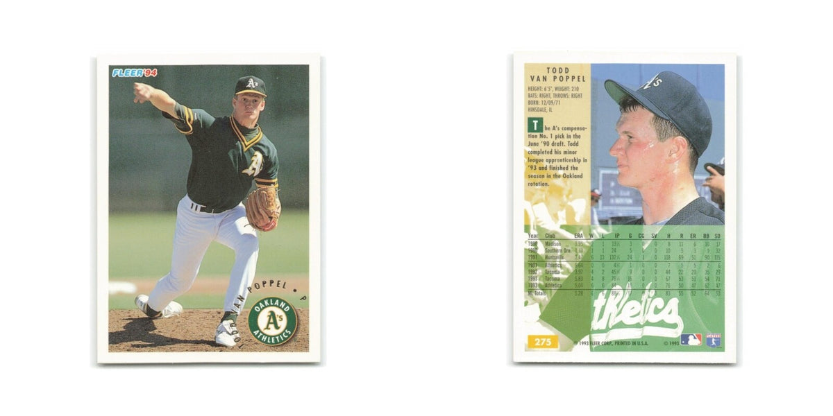 Todd Van Poppel 1994 Fleer #275 Oakland Athletics Baseball Card NM