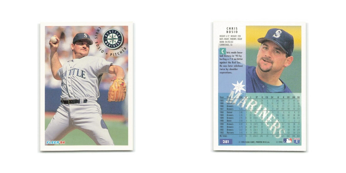 Chris Bosio 1994 Fleer #281 Seattle Mariners Baseball Card NM