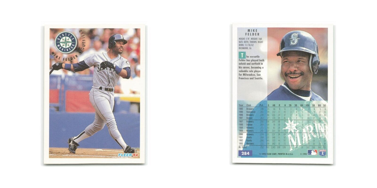 Mike Felder 1994 Fleer #284 Seattle Mariners Baseball Card NM