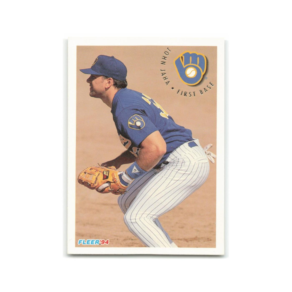 John Jaha 1994 Fleer #180 Milwaukee Brewers Baseball Card NM