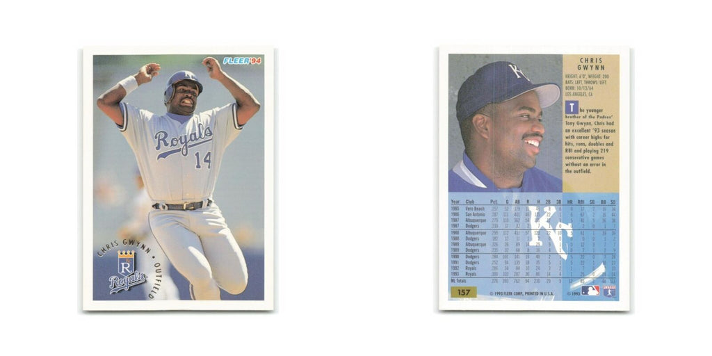 Chris Gwynn 1994 Fleer #157 Kansas City Royals Baseball Card NM