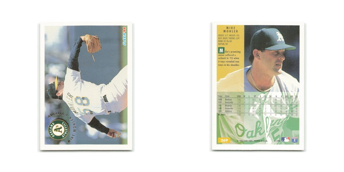 Mike Mohler 1994 Fleer #269 Oakland Athletics Baseball Card NM