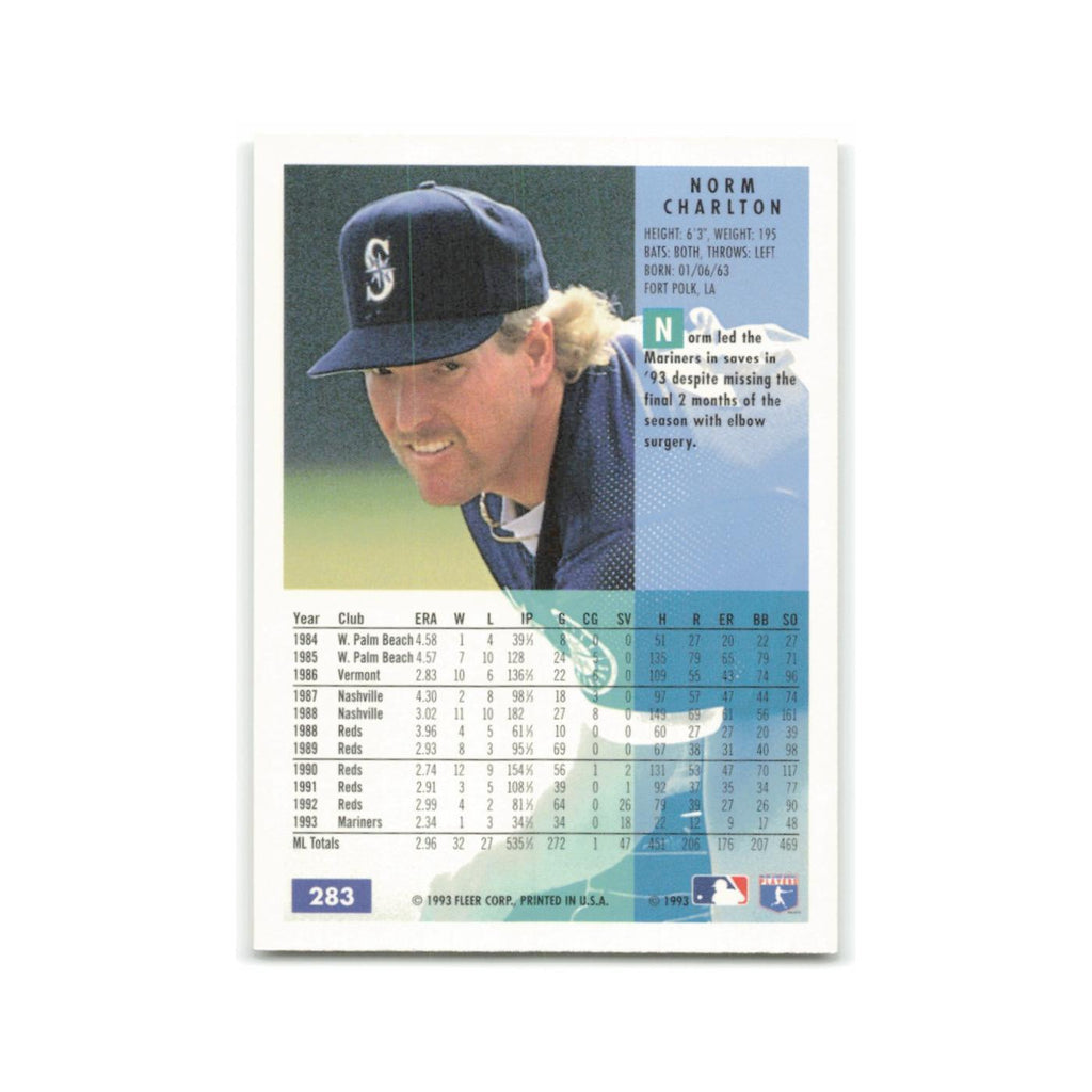Norm Charlton 1994 Fleer #283 Seattle Mariners Baseball Card NM