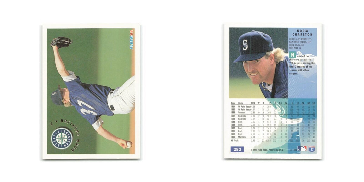 Norm Charlton 1994 Fleer #283 Seattle Mariners Baseball Card NM
