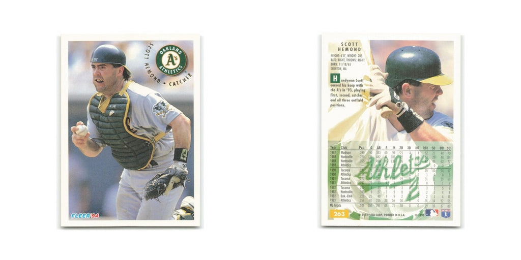 Scott Hemond 1994 Fleer #263 Oakland Athletics Baseball Card NM