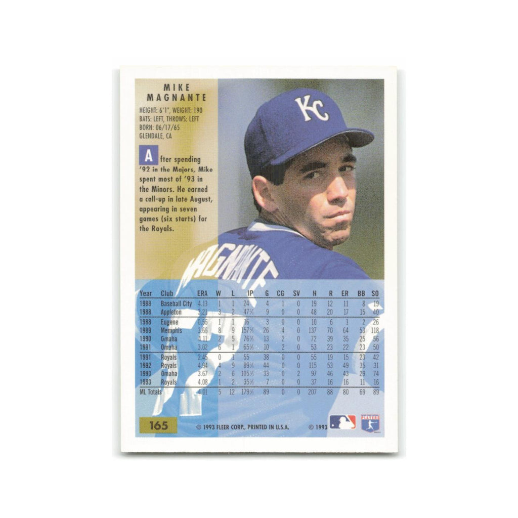 Mike Magnate 1994 Fleer #165 Kansas City Royals Baseball Card NM
