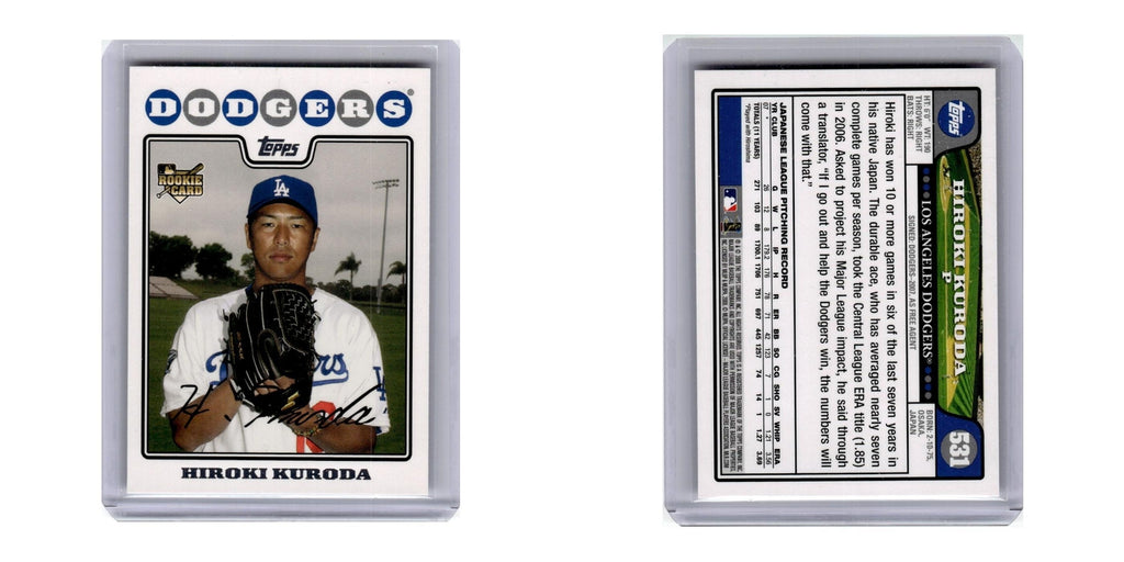 2008 Topps Hiroki Kuroda RC Dodgers #531