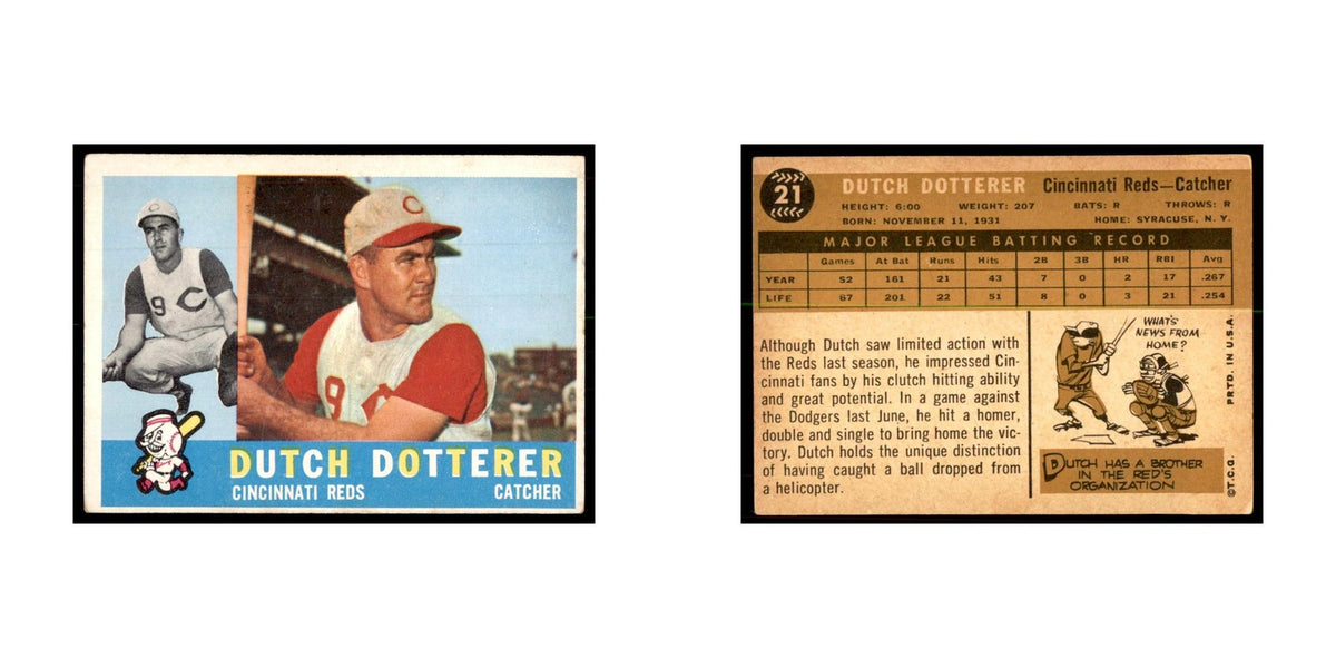 1960 Topps Dutch Dotterer Baseball Cards #21