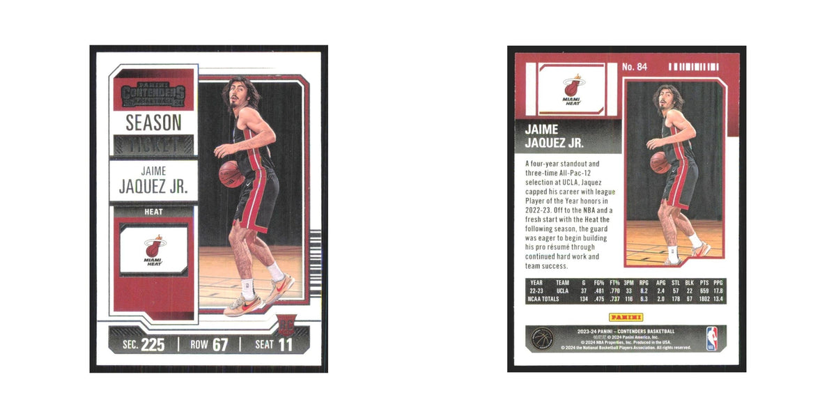 2023 Panini Contenders Jaime Jaquez Jr. Heat #84