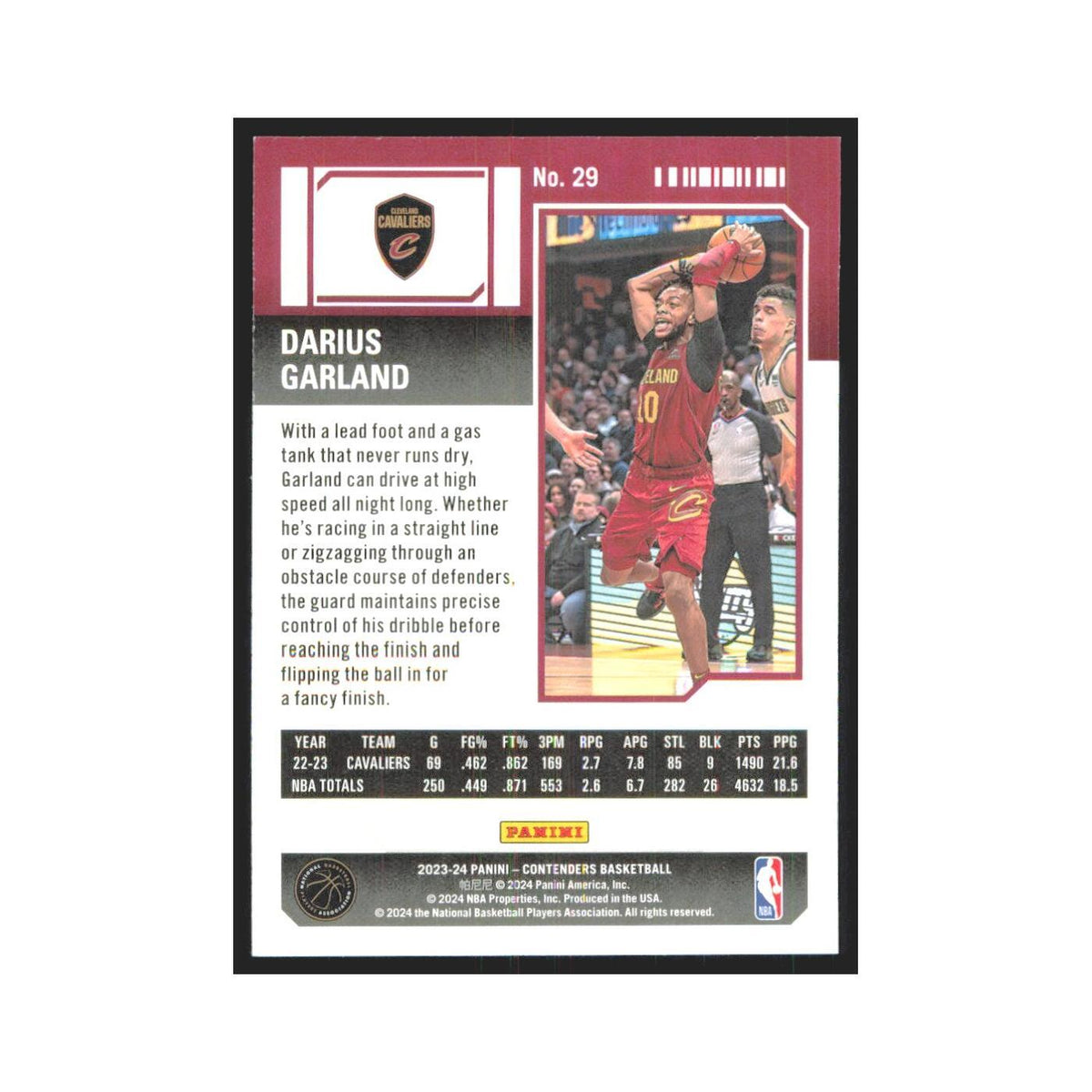 2023 Panini Contenders Darius Garland Cavaliers #29