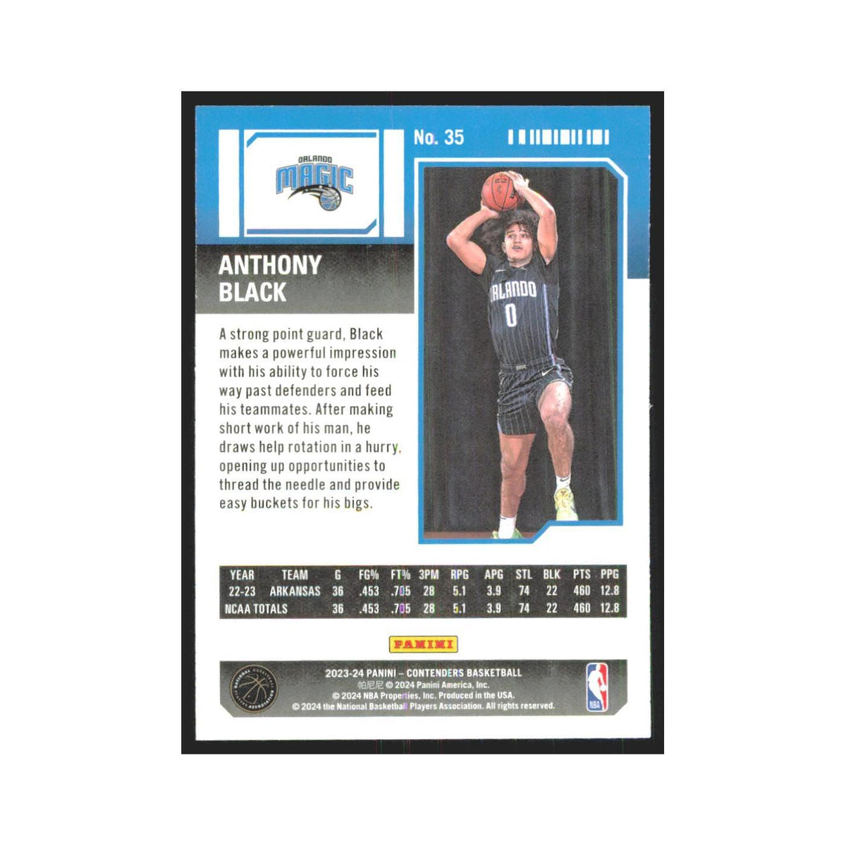 2023 Panini Contenders Anthony Black Magic #35