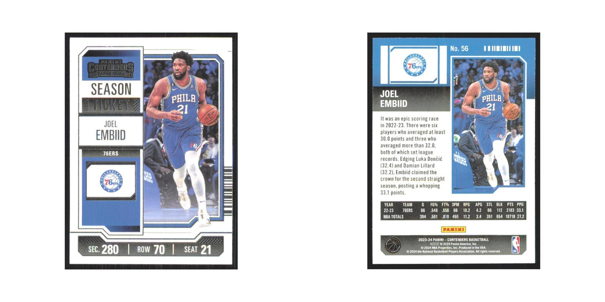 2023 Panini Contenders Joel Embiid 76ers #56