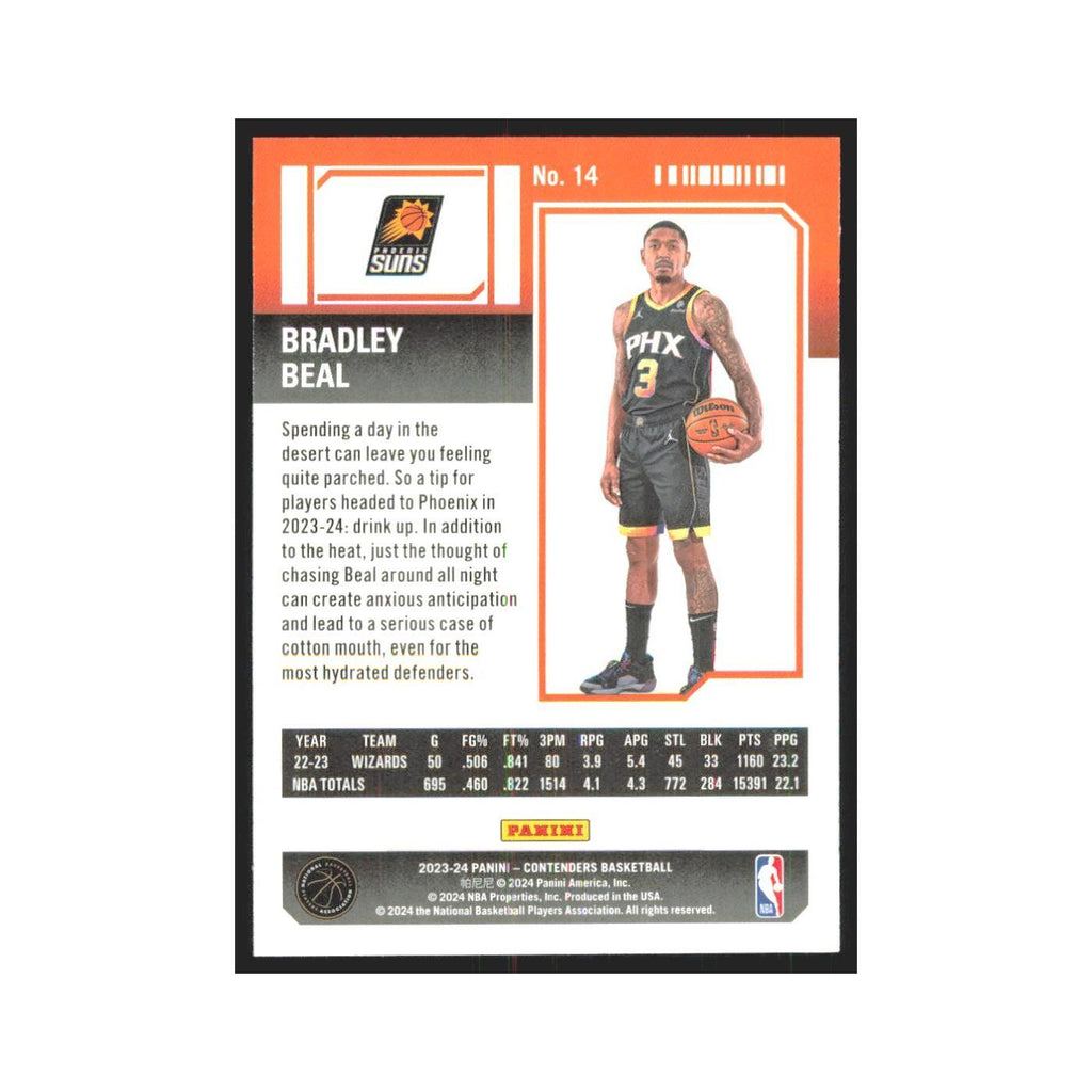 2023 Panini Contenders Bradley Beal Suns #14