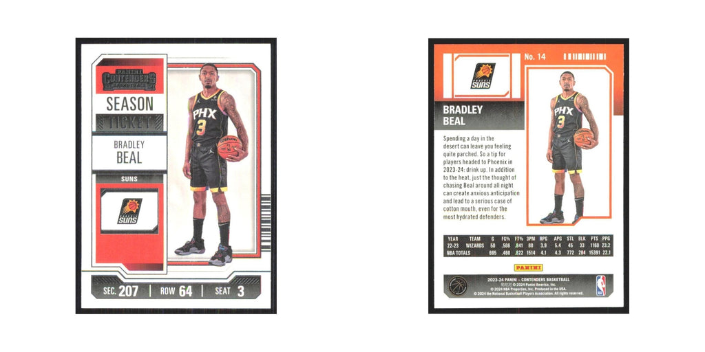 2023 Panini Contenders Bradley Beal Suns #14