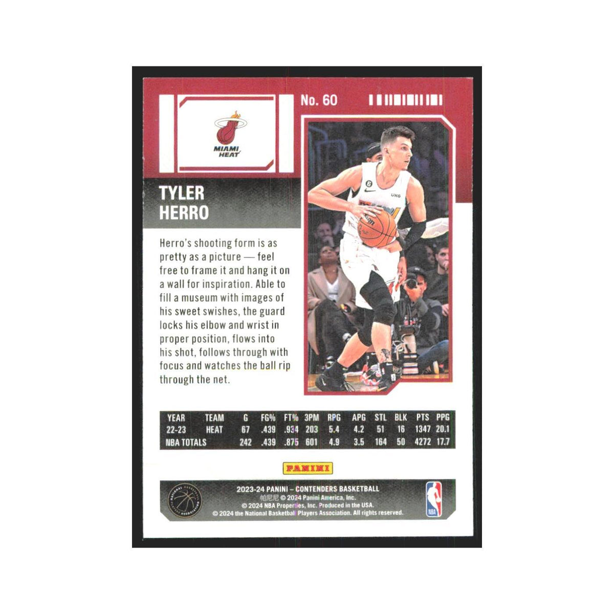 2023 Panini Contenders Tyler Herro Heat #60
