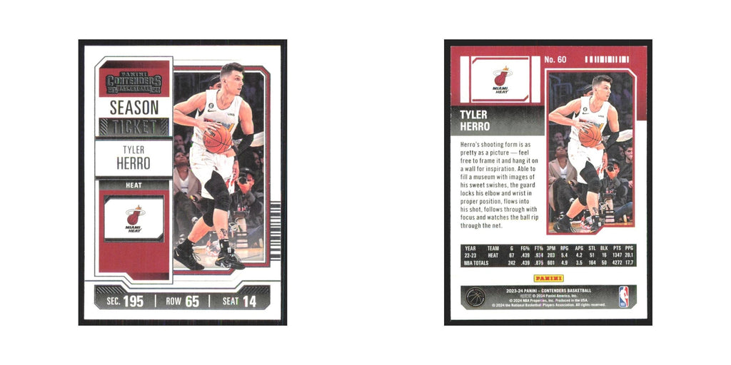 2023 Panini Contenders Tyler Herro Heat #60