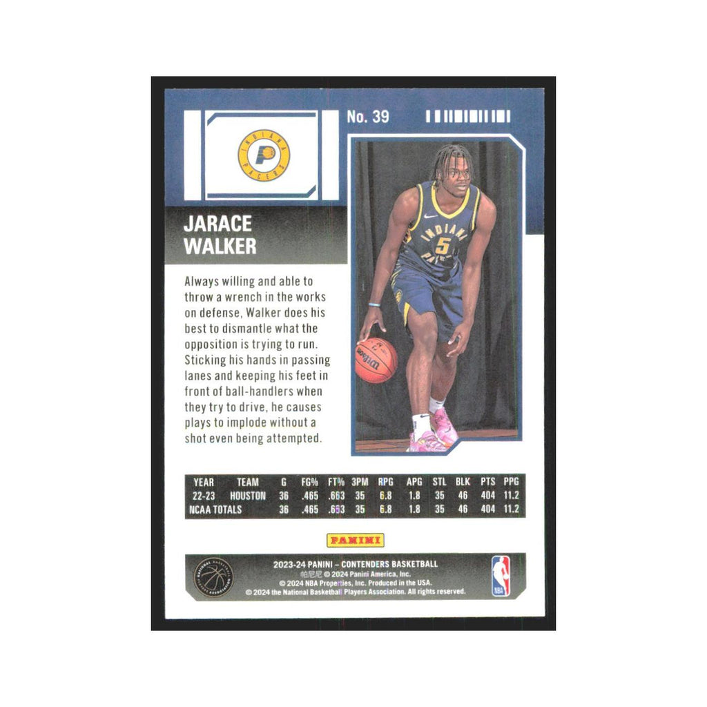 2023 Panini Contenders Jarace Walker Pacers #39