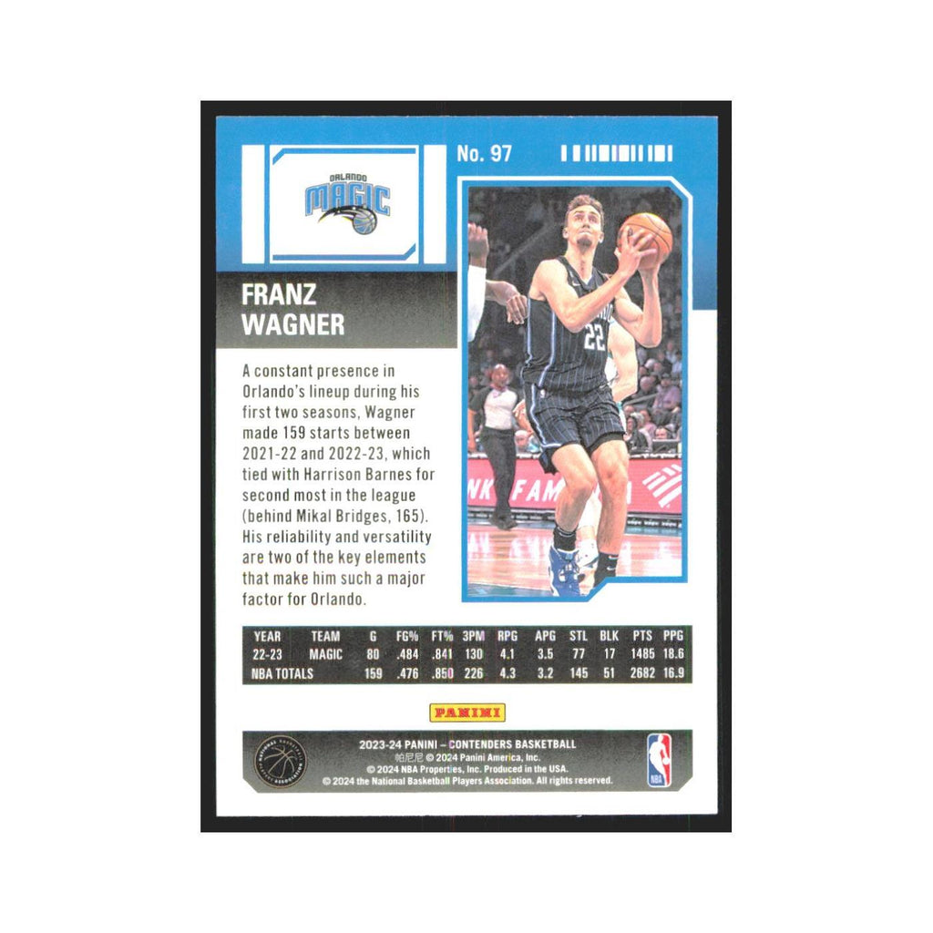 2023 Panini Contenders Franz Wagner Magic #97