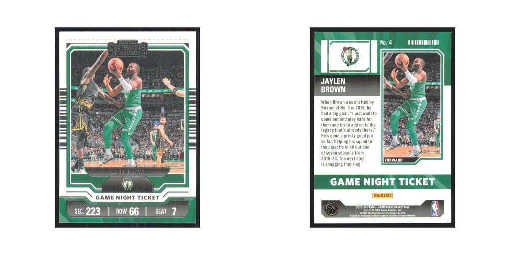 2023 Panini Contenders Jaylen Brown Celtics #4