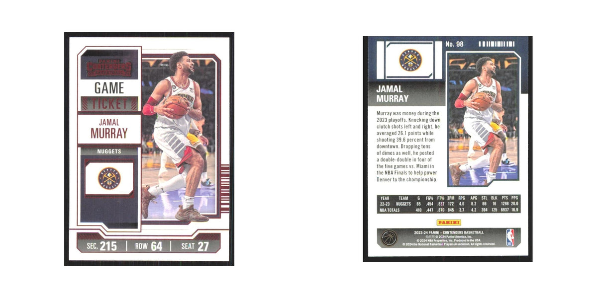 2023 Panini Contenders Red Jamal Murray Nuggets #98