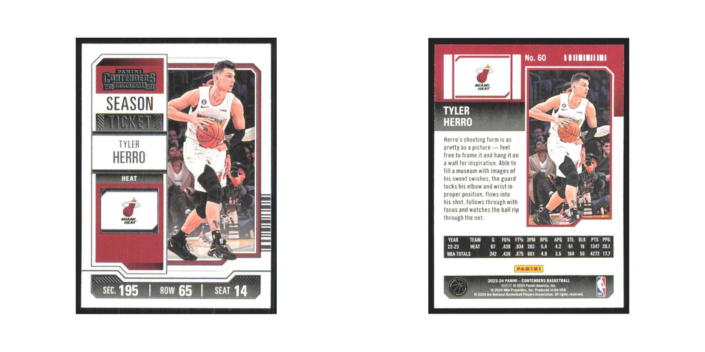 2023 Panini Contenders Tyler Herro Heat #60