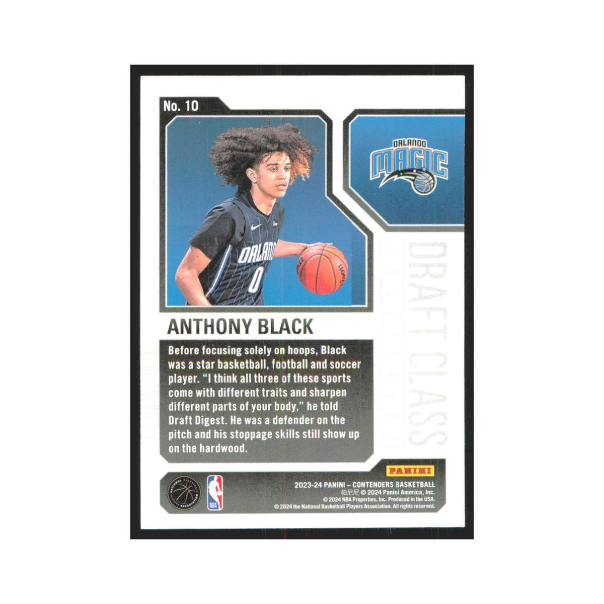 2023 Panini Contenders Anthony Black Magic #10
