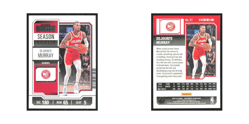 2023 Panini Contenders Dejounte Murray Hawks #57
