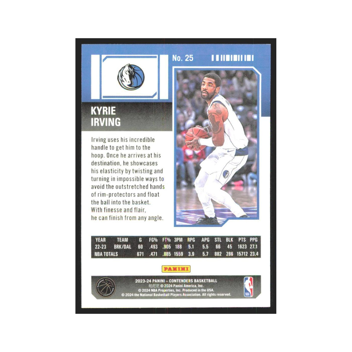 2023 Panini Contenders Kyrie Irving Mavericks #25
