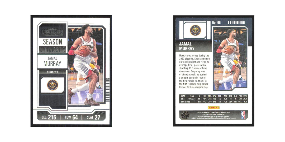 2023 Panini Contenders Jamal Murray Nuggets #98