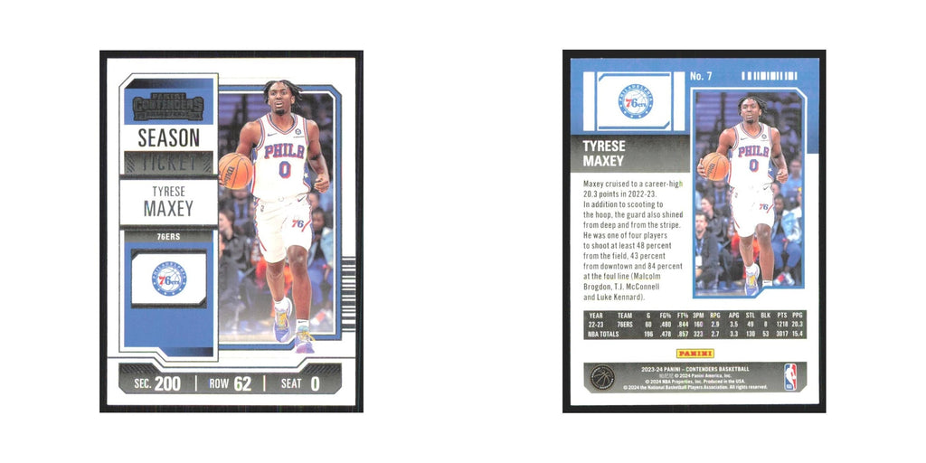 2023 Panini Contenders Tyrese Maxey 76ers #7