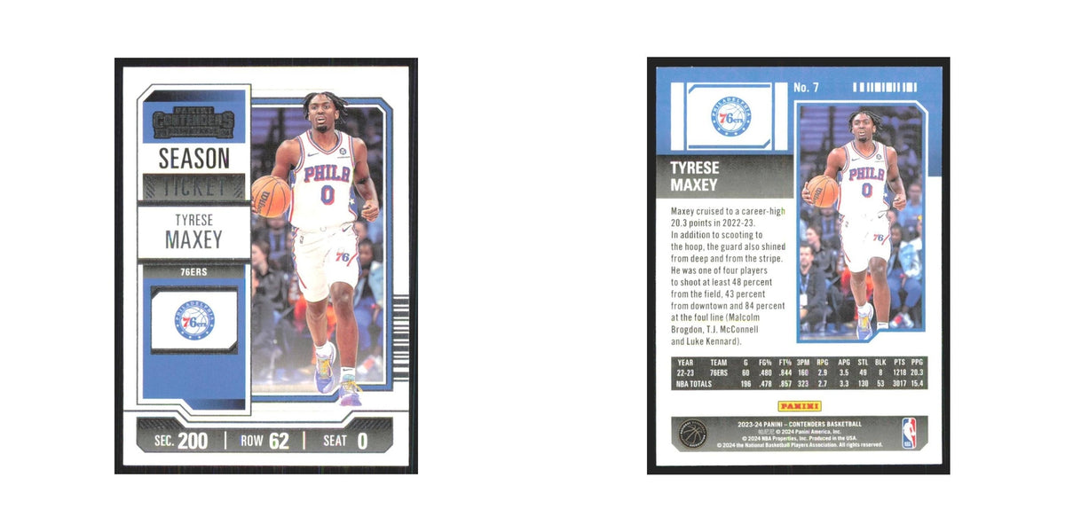 2023 Panini Contenders Tyrese Maxey 76ers #7