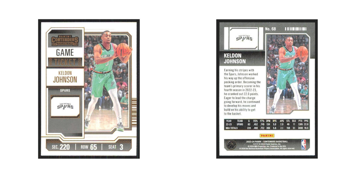 2023 Panini Contenders Bronze Keldon Johnson Spurs #68