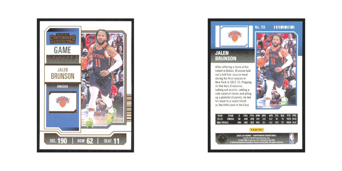 2023 Panini Contenders Jalen Brunson Knicks #59