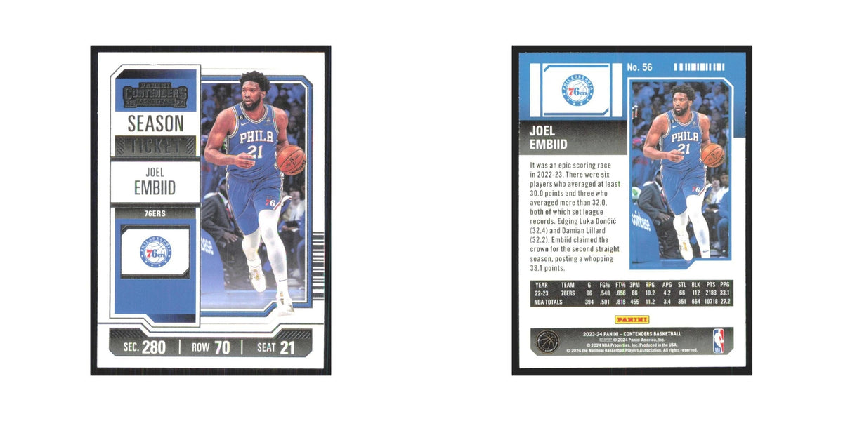 2023 Panini Contenders Joel Embiid 76ers #56