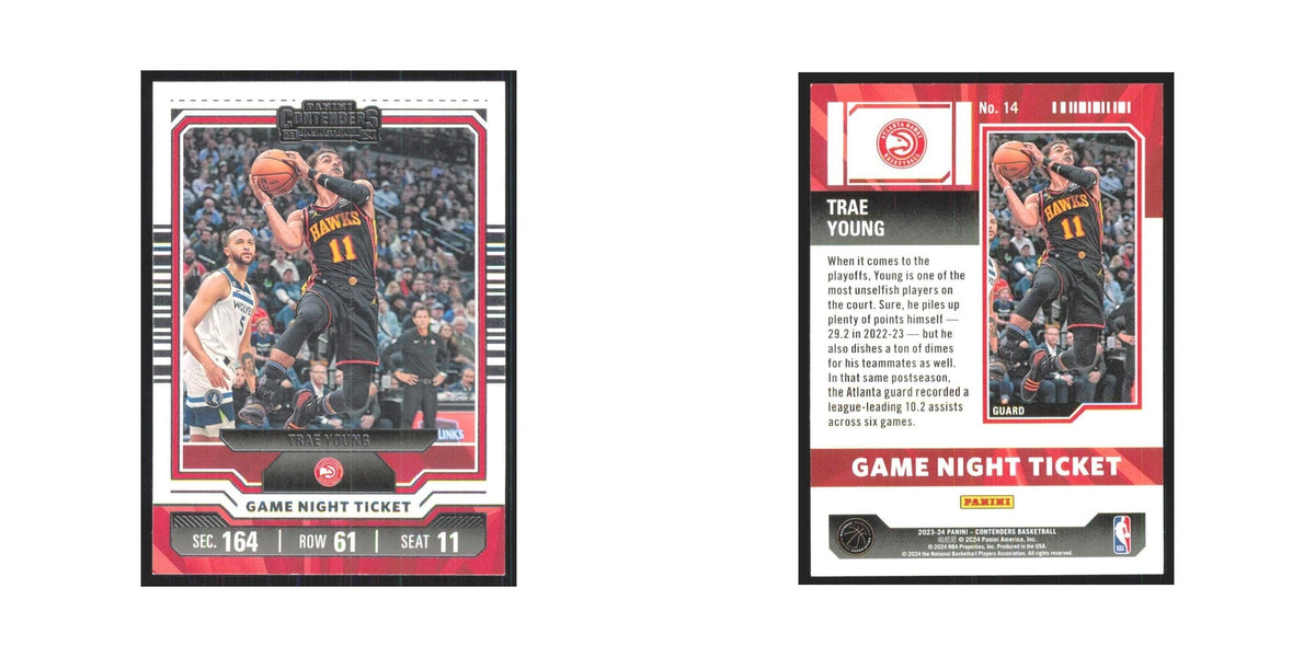 2023 Panini Contenders Trae Young Hawks #14