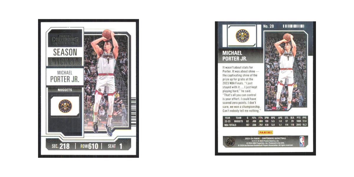 2023 Panini Contenders Michael Porter Jr. Nuggets #28