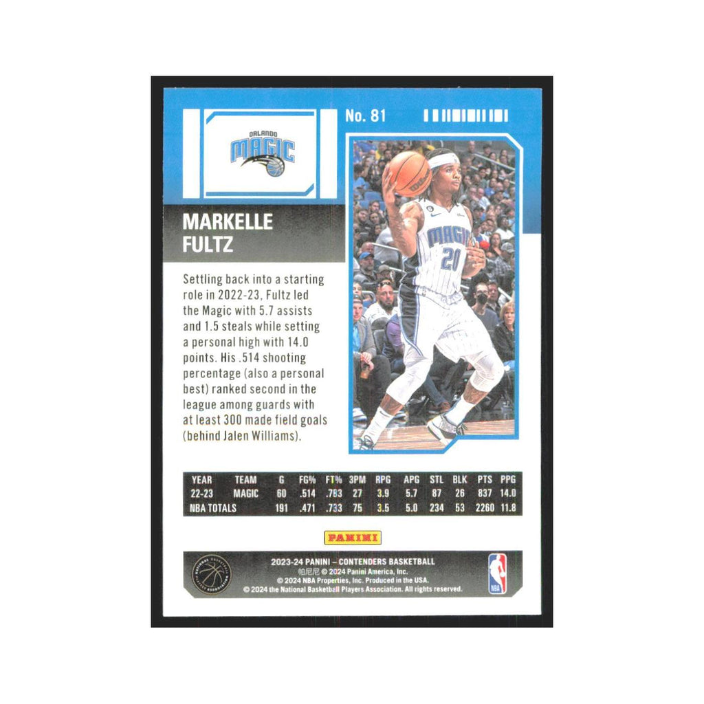 2023 Panini Contenders Markelle Fultz Magic #81