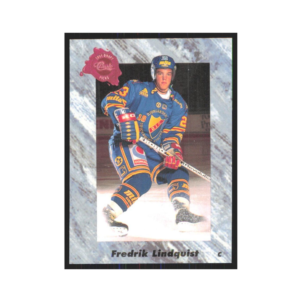 Fredrik Lindquist 1991 Classic #44 New Jersey Devils Hockey Card NM