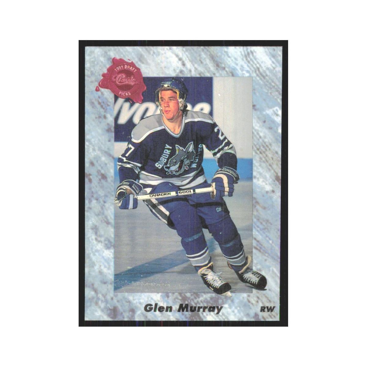 Glen Murray 1991 Classic #15 Boston Bruins Hockey Card NM