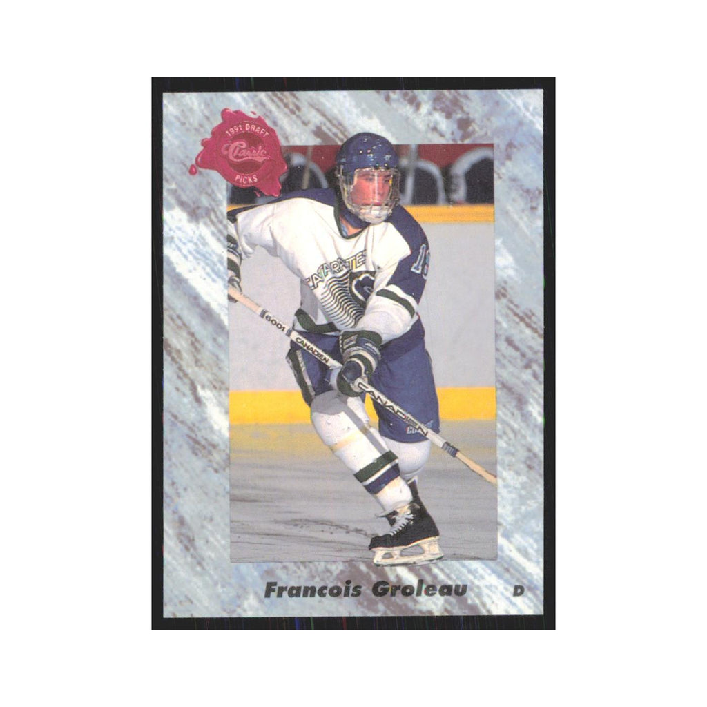 Francois Groleau 1991 Classic #35 Calgary Flames Hockey Card NM