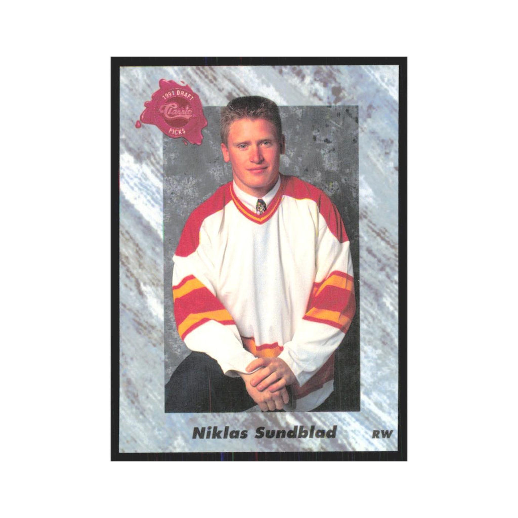 Niklas Sundblad 1991 Classic #16 Calgary Flames Hockey Card NM