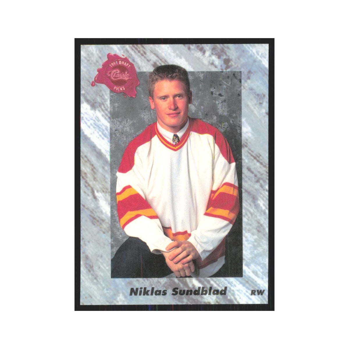 Niklas Sundblad 1991 Classic #16 Calgary Flames Hockey Card NM