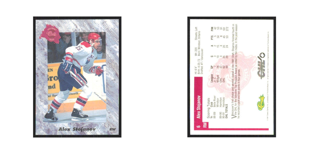Alex Delvecchio 1991 Classic #6 Detroit Red Wings Hockey Card NM