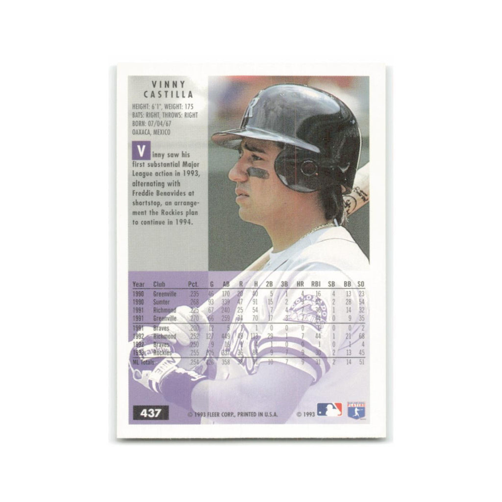 Vinny Castilla 1994 Fleer #437 Colorado Rockies Baseball Card NM