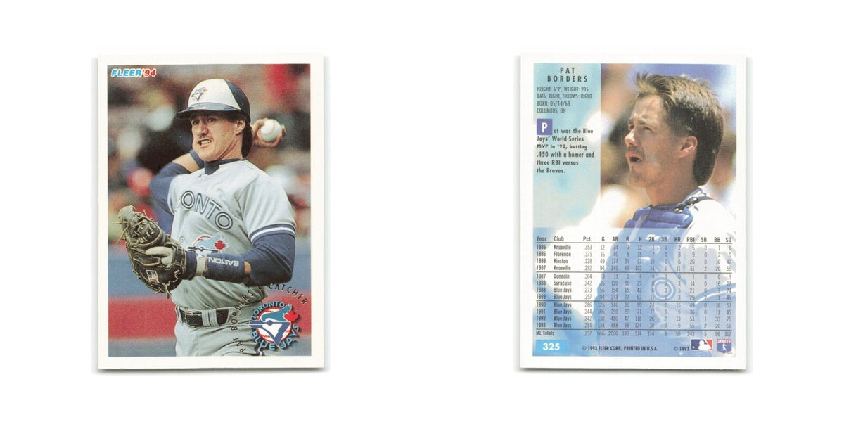 Pat Borders 1994 Fleer #325 Toronto Blue Jays Baseball Card NM