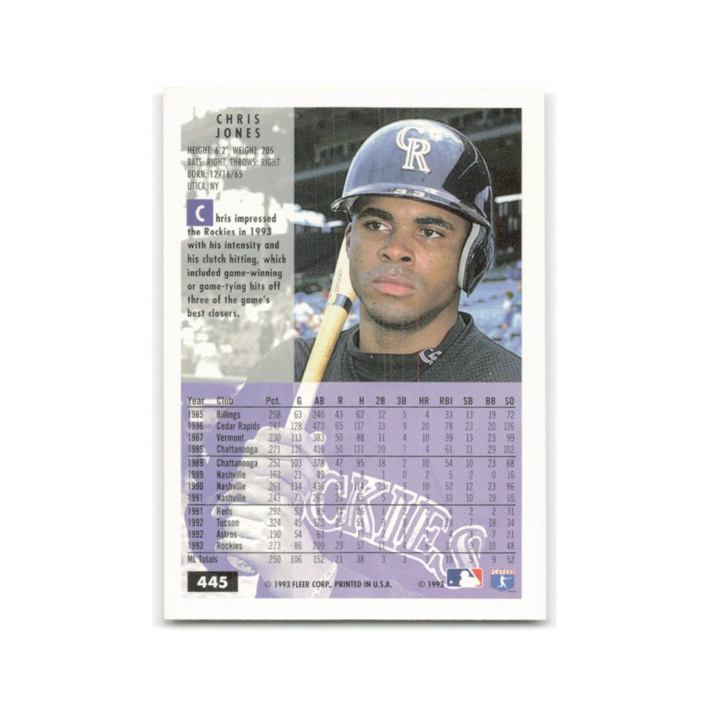 Chris Jones 1994 Fleer #445 Colorado Rockies Baseball Card NM