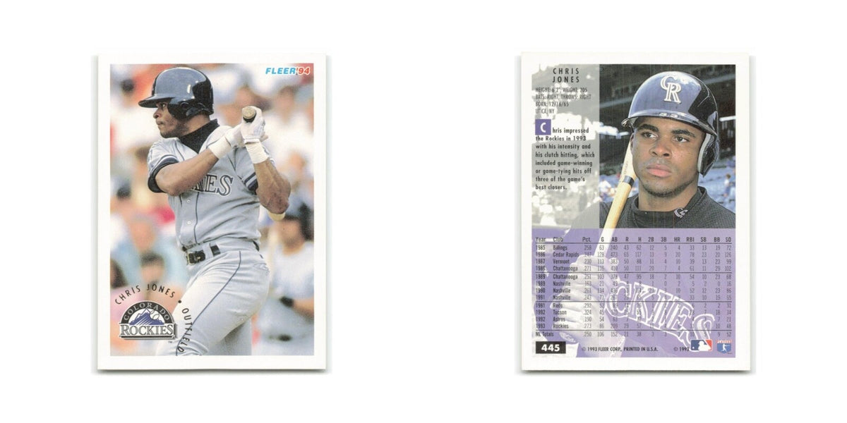 Chris Jones 1994 Fleer #445 Colorado Rockies Baseball Card NM